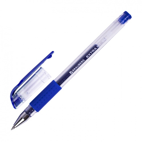 ручка гелевая синяя BRAUBERG (БРАУБЕРГ) EXTRA GT 1/12 143915 Мин.заказ=12