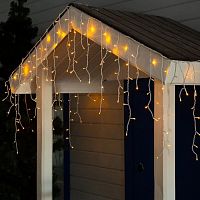 гирлянда БАХРОМА 3*0,6м 160 LED ламп IP44 УМС,белая нить,свечение желтое,уличная 1080178