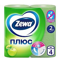 бумага туалетная ZEWA (ЗЕВА) 2сл 4шт яблоко 1/24 Мин.заказ=2