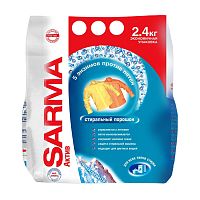стиральный порошок SARMA (САРМА) авт.2,4кг Актив Горная свежесть против пятен 1/6 01026