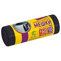 мешки для мусора 160л 10шт Профессионал рулон черные AVIKOMP (АВИКОМП) 1/10 1882