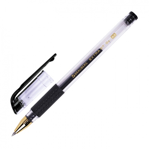 ручка гелевая черная BRAUBERG (БРАУБЕРГ) EXTRA GT GLD 1/12 143919 Мин.заказ=12