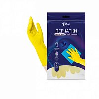 перчатки хозяйственные (XL) желтые LIBRY 1/12 KHL004E Мин.заказ=12