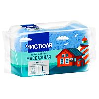 губка для тела ЧИСТЮЛЯ р-рL массажная,восьмерка 1/52 Б0104 Мин.заказ=2