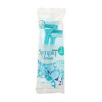 станок бритвенный SIMPLY VENUS-2 (СИМПЛИ ВЕНУС-2) д/женщин 2шт пак. 1/16