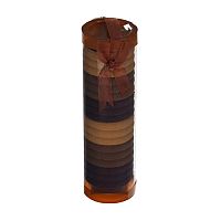 резинка для волос  18шт AMELI коричневые d-5см 1/12