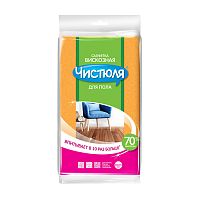 салфетка для пола 60*70 вискоза ЧИСТЮЛЯ оранж.1/16 Т4304 Мин.заказ=2
