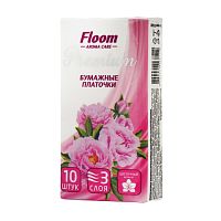 платочки бумажные FLOOM 3х-сл цветочные 1/10/340 3112892 Мин.заказ=10