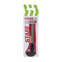 нож канцелярский 18мм STAFF (СТАФФ) Everyday красн. матовый корпус 238768 Мин.заказ=3