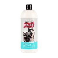 шампунь для кошек и собак KiesKis с пантенолом и алоэ вера, зел.чай  1л  1/6 