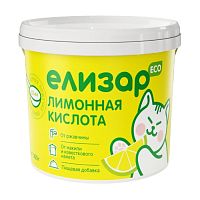 Чистящее средство ЕЛИЗАР 1кг Лимонная кислота 1/6