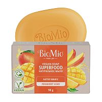 мыло туалетное BIOMIO (БИОМИО)  90г Superfood,манго 1/12 АКЦИЯ! Мин.заказ=3