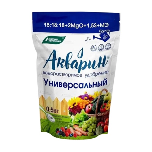 удобрение АКВАРИН 500г универсальный дой-пак 1/12 удобрение АКВАРИН 500г универсальный дой-пак 1/12