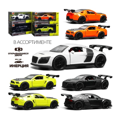 машина СПОРТ Авто со спойлером 1:36 3681А машина СПОРТ Авто со спойлером 1:36 3681А