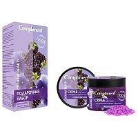 набор жен.COMPLIMENT (КОМПЛИМЕНТ) №1832 Double Beauty Регенерация и смягчен.(скраб д/тела 400мл+соль д/в-2шт)1/12