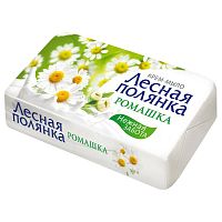 мыло туалетное ЛЕСНАЯ ПОЛЯНКА 90г Ромашка 1/104   1100-2 Мин.заказ=6