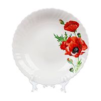 тарелка 22см 0,62л АЛЫЙ МАК Daniks суповая,круглая.LHSP85/K1929 1/3 448962 Мин.заказ=3