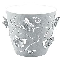 Горшок для цветов Plast Team Butterflies 2,5 л D175 мм круглый 176х176х164 мм серый шторм PT401310025 ПЛАСТИК РЕПАБЛИК