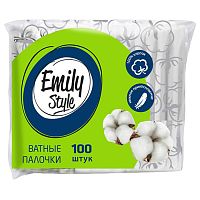 ватные палочки EMILY STYLE (ЭМИЛИ СТАЙЛ) 100шт пакет 1/52 6515,7217