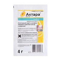 инсектициды от вредителей АКТАРА 4г SYNGENTA от колорадского жука 1/15