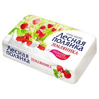 мыло туалетное ЛЕСНАЯ ПОЛЯНКА 90г Земляника 1/104   1098-2 Мин.заказ=6