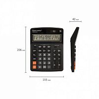 калькулятор BRAUBERG (БРАУБЕРГ) EXTRA-16-ВК (206*155мм) двойное питание 16разр.черный 250475