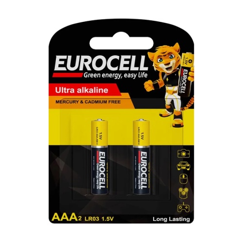 батарейки EUROCELL ААА 2шт алкалиновые 1/12 батарейки EUROCELL ААА 2шт алкалиновые 1/12