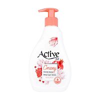 жидкое крем-мыло ACTIVE (АКТИВ) 350мл Ромашка и гранат, дозатор 1/12 АКЦИЯ!