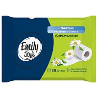 влажная бумага туалетная EMILY STYLE (ЭМИЛИ СТАЙЛ) 30шт растворяющаяся 1/35 6495 Мин.заказ=3