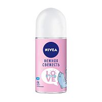 роликовый антиперспирант женский NIVEA (НИВЕЯ)  50мл Нежная свежесть 1/6