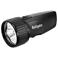 фонарик NAVIGATOR (НАВИГАТОР) светодиодный 5LED пластик NPT-CP02-ACCU аккумулят.черный 94941  АКЦИЯ!