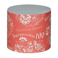 бумага туалетная БАРХАТИСТАЯ-100 без втулки 1/40 Мин.заказ=40
