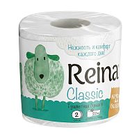 бумага туалетная REINA (РЕЙНА) 2сл Классик белая 1/40 Мин.заказ=40