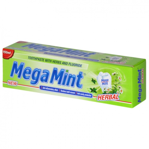 зубная паста MEGA MINT (МЕГА МИНТ) 150мл/210г Целебные травы 1/36