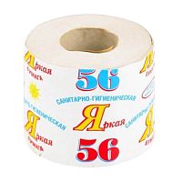 бумага туалетная 56 ЯРКАЯ с втулкой 1/40 Мин.заказ=40