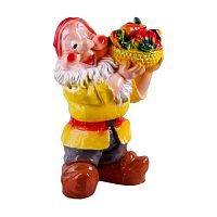 фигура садовая ГНОМ С ОВОЩАМИ 37*23см гипс 123