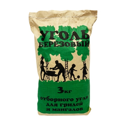 уголь березовый 3кг