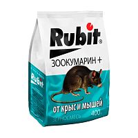 рубит (Rubit) зерносмесь ЗООКУМАРИН 400г от крыс и мышей 1/25 62453 Мин.заказ=2