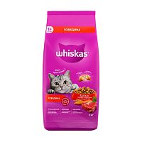 корм WHISKAS (ВИСКАС) 5кг подушечки паштет говядина  117660