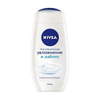 гель для душа NIVEA (НИВЕЯ) 250мл Увлажнение и забота 1/12