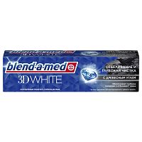 зубная паста BLEND-A-MED (БЛЕНД-А-МЕД) 100мл 3D White Отбеливание с древесным углем 1/12 