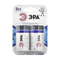 батарейки ЭРА LR20 2шт алкалиновые 44938