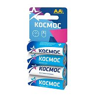 батарейки КОСМОС R06 4шт солевые блистер Мин.заказ=3
