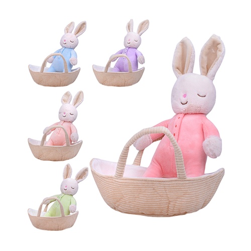 мягкая игрушка ЗАЯЦ в корзинке 25см М1393