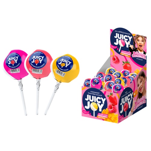 карамель 11г JUICY JOY МИЛАНА ХАМЕТОВА на палочке 1/100 УТ67547 Мин.заказ=100