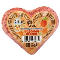 бомбочки для ванн WEIS Бурлящее сердечко «Розовый персик» 110г 1/27 3128610 АКЦИЯ! Мин.заказ=3