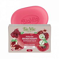 мыло туалетное BIOMIO (БИОМИО)  90г Aromatherapy,гранат и эфирное масло 1/24 Мин.заказ=3