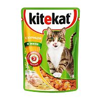 корм KITEKAT (КИТИКЕТ)   85г желе курица 1/28  Мин.заказ=28