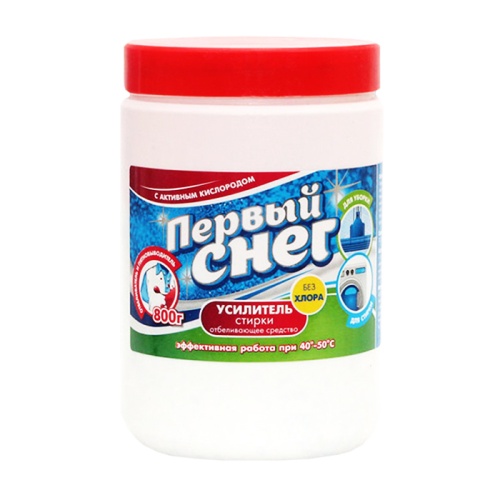 отбеливатель ПЕРВЫЙ СНЕГ 800г (банка) 1/9 
