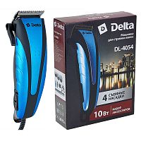 Машинка для стрижки DELTA DL-4054  синий, 10Вт, 4 съемных гребня 